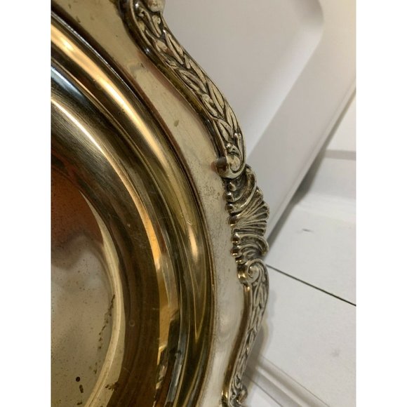 Vintage Antique Sheridan Silverplated Round Ornate Serving Plate‎ 12" - Picture 6 of 8
